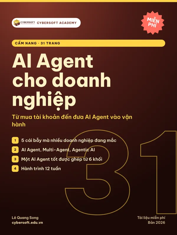 Bìa Cẩm nang AI Agent doanh nghiệp