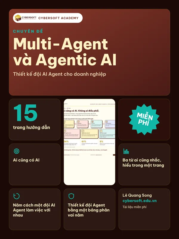 Bìa Multi-Agent và Agentic AI: thiết kế đội AI Agent cho doanh nghiệp