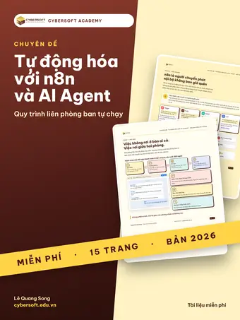 Bìa Tự động hóa với n8n và AI Agent: quy trình liên phòng ban tự chạy
