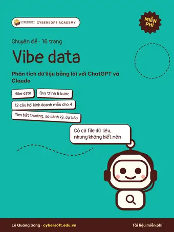 Bìa Vibe data: phân tích dữ liệu bằng lời với ChatGPT và Claude