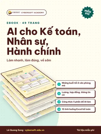 Bìa AI cho Kế toán, Nhân sự, Hành chính: làm nhanh, làm đúng, về sớm