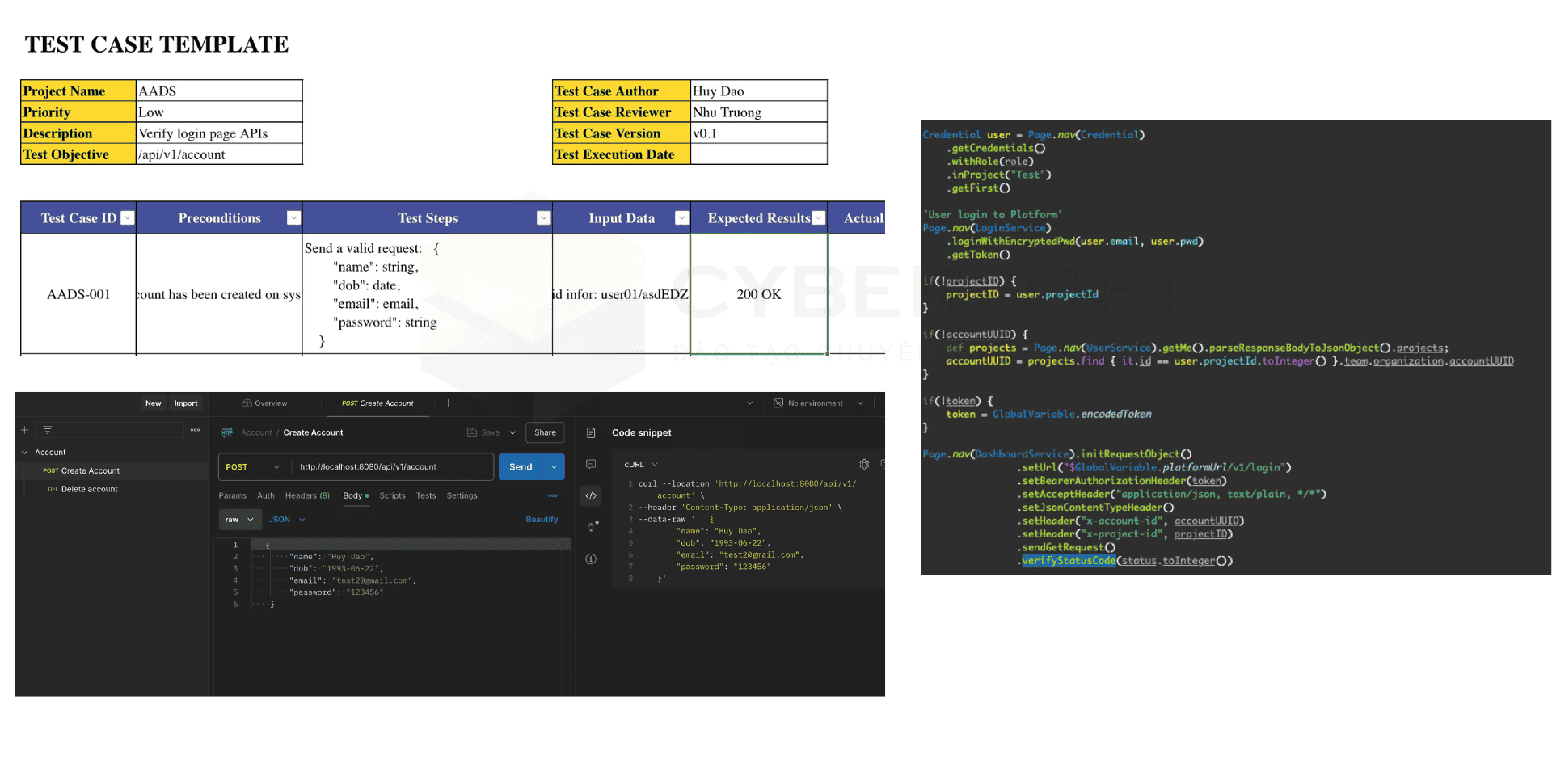 Kiểm thử backend automation test cho api