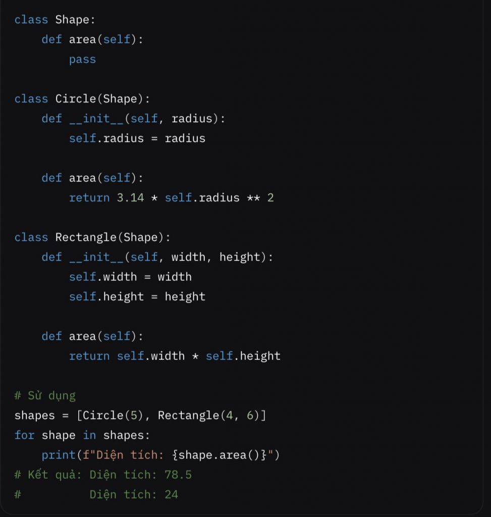Tính đa hình (Polymorphism)
